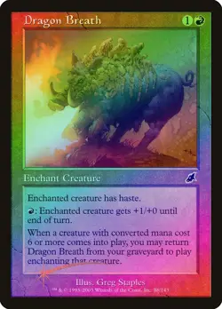 Magic the Gathering DRAGON BREATH #86/143 Scourge Red Foil Common 2003 NM - Image 1