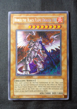 Yu-Gi-Oh - Horus the Black Flame Dragon LV8 - EEN-ENSE1 - Secret Rare - NM - Image 1