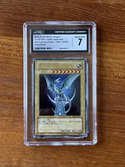 2008 YU-GI-OH! JPN ANNIVERSARY PACK YAP1-JP001 BLUE-EYES WHITE DRAGON NM CGC 7 - Image 1