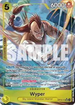 One Piece English - Wyper - Alt Art - OP15-114 - SR - NM - Image 1