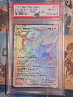 Psa 10 Pokemon TCG Arceus VSTAR Sword & Shield: Brilliant Stars 176/172 - Image 1