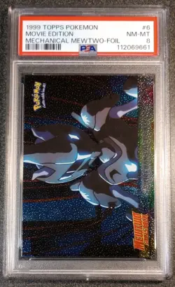 Pokemon 1999 Topps Movie Edition #6 Mechanical Mewtwo-Foil PSA 8 New Cert - Image 1