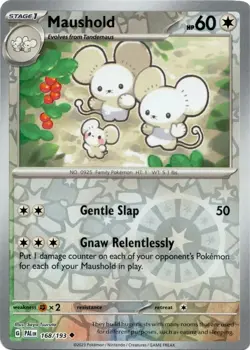 💥Pokemon - Maushold - Reverse Holo - 168/193 - Paldea Evolved - (NM) 💥 - Image 1