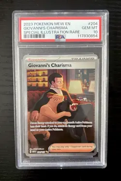 Pokemon Giovanni’s Charisma SIR 204/165 Scarlet & Violet 151 PSA 10 Gem Mint - Image 1