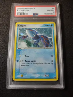 Kyogre 6/106 Emerald Holo Pokemon TCG 2005 PSA 8 - Image 2