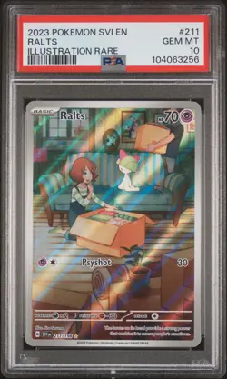 2023 POKEMON SVI EN-SCARLET & VIOLET ILLUSTRATION RARE #211 RALTS PSA 10 - Image 1