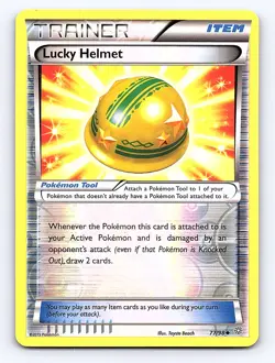 2015 Pokemon Lucky Helmet XY Ancient Origins 77/98 Reverse Foil - Image 1