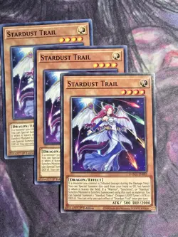 3x YuGiOh! - Stardust Trail DAMA-EN003 Common 1st Edition Near Mint - Image 1
