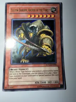 Yu-Gi-Oh Yellow Baboon Archer of the Forest SOVR-EN084 Unlimited - Image 1