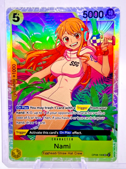 ONE PIECE - OP08-106 Nami Two Legends Super Rare Foil NM TCG - Image 1