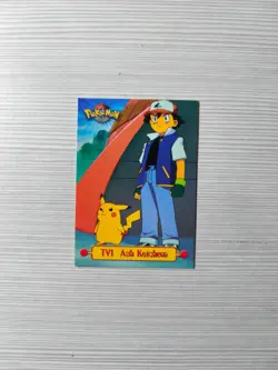 TV1 ASH KETCHUM TOPPS TRADING CARDS SERIES 1 POKEMON ITA EXCELLENT CONDITION - Image 1