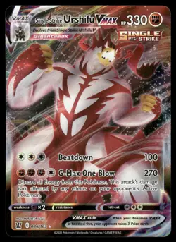Pokemon Cards Single Strike Urshifu VMAX 086/163 Battle Styles Holo VMAX Rare NM - Image 1