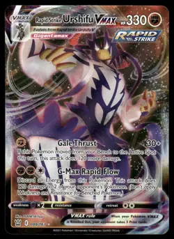 Pokemon Cards Rapid Strike Urshifu VMAX 088/163 Battle Styles VMAX Rare NM *2 - Image 1