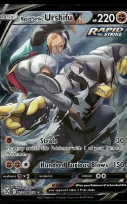 Pokemon Cards Rapid Strike Urshifu V TG20/TG30 Brilliant Stars TG Holo NM - Image 1