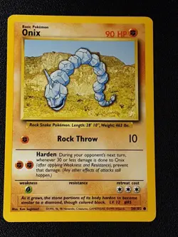 Pokemon Onix Base Set 56/102 Mint 10 Vintage 1999 Wotc - Image 1