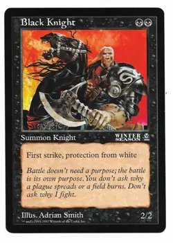 BLACK KNIGHT Oversized 6x9 Promo Winter Season ARENA Magic Card NM/M - Image 1