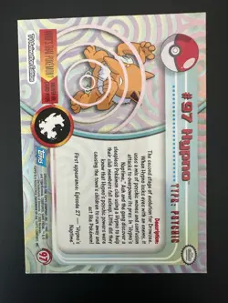 Hypno #97 Topps Blue Label TV Animation Edition Non Holo Pokemon TCG 1999 NM - Image 2