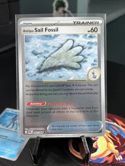 Pokemon TCG Antique Sail Fossil 69/88 Perfect Order ME3 Reverse Holo NM - Image 1