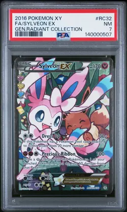 2016 Pokemon XY RC32 Sylveon EX PSA 7 140000507 - Image 1