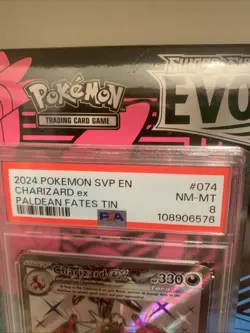 Charizard ex #074 Paldean Fates Pokemon SVP Black Star Promo EN 2024 PSA 8 - Image 3