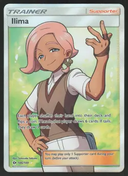 Ilima (Full Art) 146/149 Holo Ultra Rare SM Base Set Pokemon Near Mint - Image 1