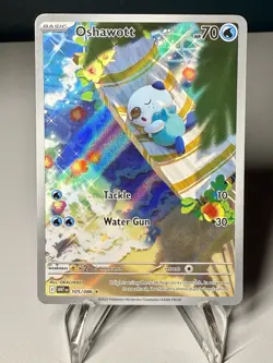 Pokemon Oshawott Illustration Rare Holo 105/086 Sv: White Flare - Image 1