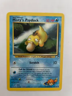 Pokemon Misty’s Psyduck Gym Heroes Vintage Card #54/132 NM Wotc 2000 - Image 1