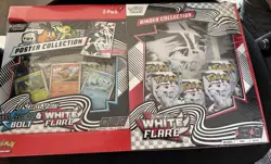 Slight Plastic Damage Sam’s Club Pokemon White Flare Binder Collection Bundle - Image 1
