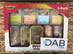 Scarlet & Violet 151 5-Pack of Mini Tins and 4 Promos Costco Bundle Pokemon TCG - Image 1