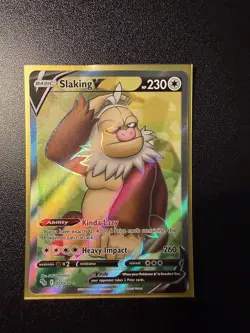 Slaking V 077/078 Ultra Rare Pokemon GO Pokemon Near Mint - Image 1