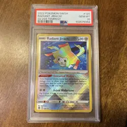 2022 Pokemon Sword & Shield Silver Tempest 120 Radiant Jirachi PSA 10 - Image 1