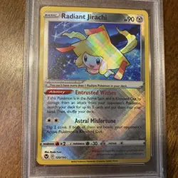2022 Pokemon Sword & Shield Silver Tempest 120 Radiant Jirachi PSA 10 - Image 2