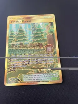 Pokemon TCG Viridian Forest 256/236 SM-Unified Minds Secret Rare Holo Trainer - Image 1