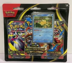 Pokemon TCG Mega Evolution 3 Pack Blister w/ Psyduck Promo NEW SEALED - Image 1