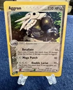 Pokemon Aggron 1/109 Ruby and Sapphire Holo E-Reader HP - Image 1