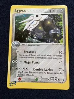 Pokemon Aggron 1/109 Ruby and Sapphire Holo E-Reader HP - Image 2