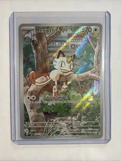 Pokemon Meowth 106/094 Me02 Phantasmal Flames Illustration Rare Holo English - Image 1