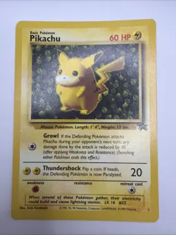 1999 Pokemon Pikachu #1 Black Star Promo - Image 1