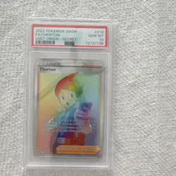 Pokemon Thorton 210/196 SWSH11 Lost Origin Secret Rare Full Art Holo ENG PSA 10 - Image 1