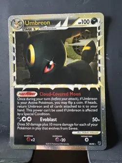 Pokemon TCG Umbreon PRIME Undaunted Holo Ultra Rare 86/90 100 HP 2010 EN - Image 1