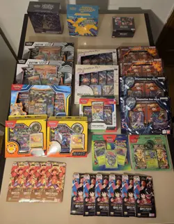 ​Huge TCG Sealed Lot 26pc Pokemon & One Piece Booster Boxes ETB Illustration - Image 1