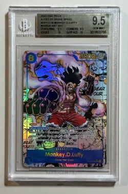 Monkey.D.Luffy OP11-118 Manga Alt Art - A Fist of Divine Speed One Piece BGS 9.5 - Image 1