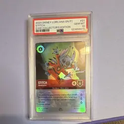 Disney Lorcana Stitch-Abomination Disney100 Promo Foil PSA 10 #21 English - Image 1