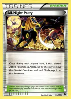 All-Night Party #96/122 XY - BREAKpoint Near Mint or Better - Pokemon Card - Image 1