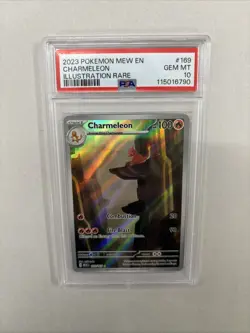 PSA 10 2023 Pokemon MEW 151 EN Charmeleon Illustration Rare GEM MT 10 - Image 1