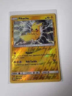 Pikachu REVERSE HOLO card 66/236 Sun & Moon Cosmic Eclipse 2019 Pokemon TCG NM - Image 2