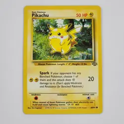 Pikachu - Jungle 60/64 Pokemon Card NM Unlimited Vintage 1999 TCG Red Cheeks - Image 1