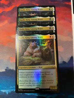 MTG Modern Horizons 3 Kudo King Among Bears Foil x 4 + Bonus Cards!!! - Image 1