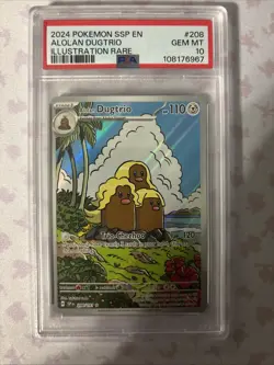 2024 Pokemon SSP Alolan Dugtrio IR PSA GEM MINT 10 - Image 1