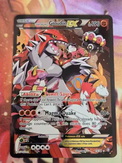 Pokemon TCG Team Magma's Groudon EX Holo Rare Card 15/34 Double Crisis - Image 1